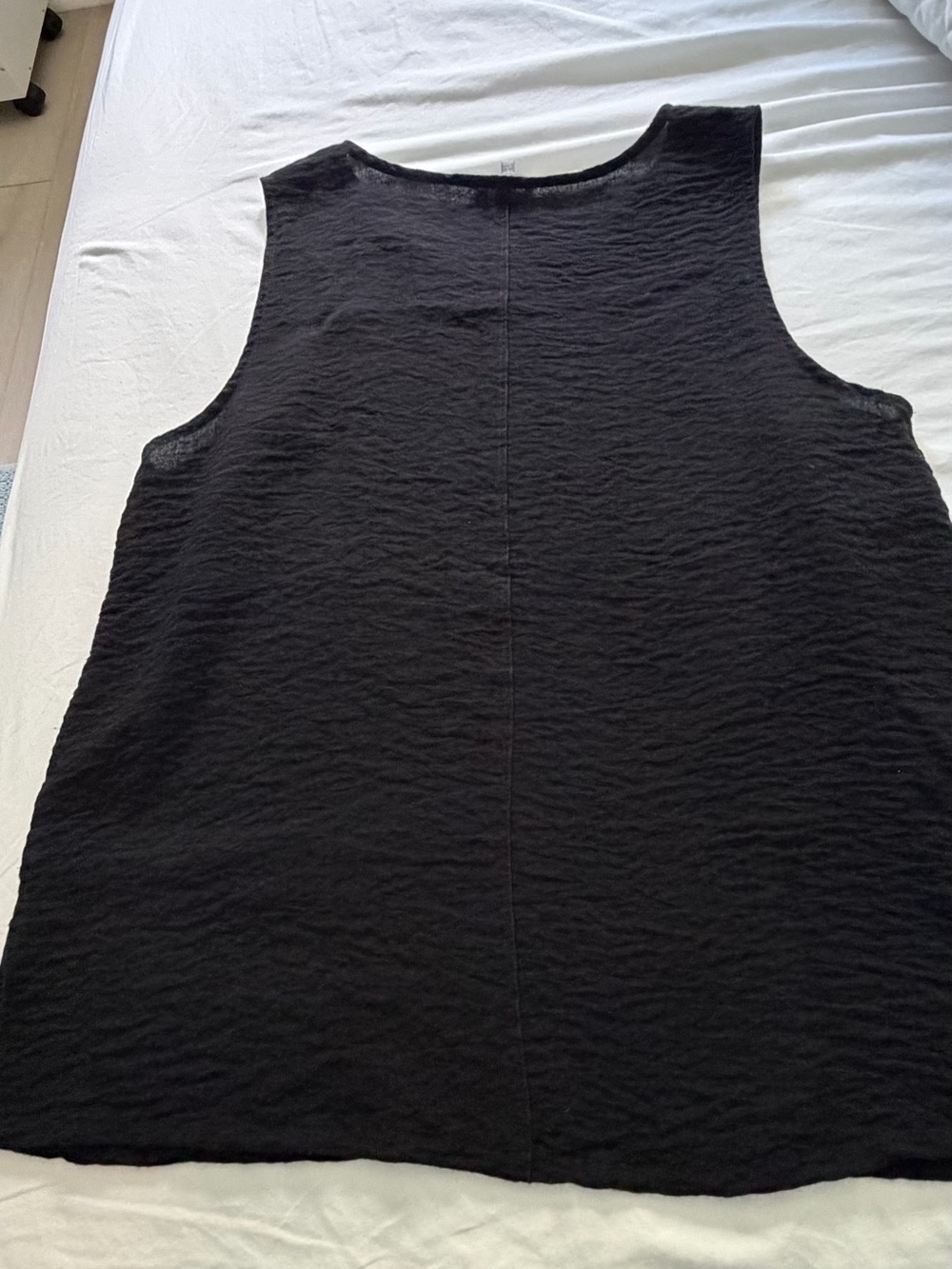 Habitat Black Textured Boxy Tank
